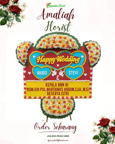 Papan Bunga Pernikahan Metenggeng